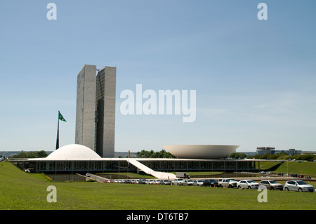 The National Congress ( Brazilian Parliament) in Brasilia, Brazil. Stock Photo