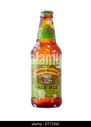 An icy cold bottle of Sierra Nevada Pale Beer Stock Photo