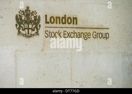 The entrance of the London Stock Exchange in Paternoster Square, London, UK Stock Photo