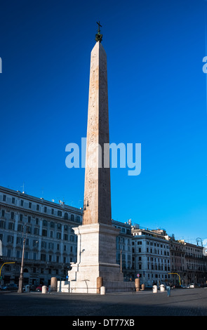 Rome, Italy. Lateran Obelisk is the tallest obelisk in Rome, and the largest standing ancient Egyptian obelisk in the world. Stock Photo