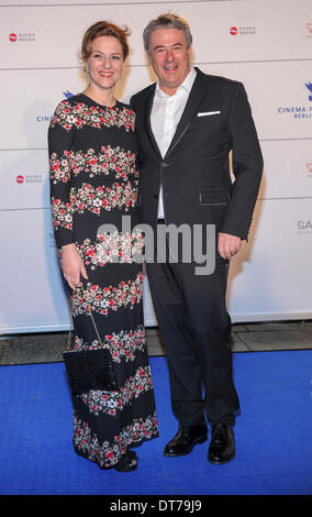 Berlin, Germany. 10th Feb, 2014. Actress Martina Gedeck and husband Markus Imboden at the Cinema for Peace Gala 2014 at the Konzerthaus am Gendarmenmarkt on Monday 10th February 2014 in Berlin Credit:  dpa picture alliance/Alamy Live News Stock Photo