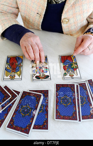 Tarot card reading Stock Photo