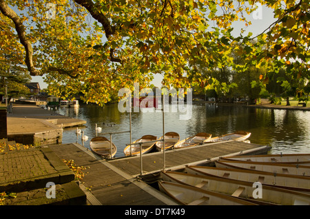 Boats for hire on the  River Avon Stock Photo