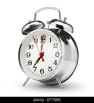 classical alarm clock isolated on white background Stock Photo
