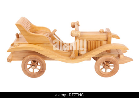 wooden toy car isolated on white background Stock Photo - Alamy
