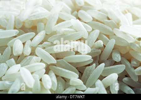 White uncooked rice- macro shot Stock Photo