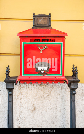 original mail box in the city of Budapest, Hungary Stock Photo