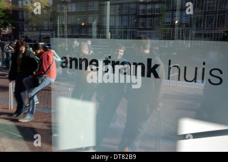 Facade of house-museum of Anne Frank.