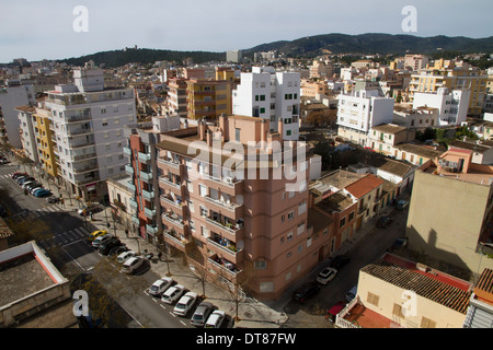 Palma de Mallorca edifice buildings city hi view Balearic islans Spain Stock Photo
