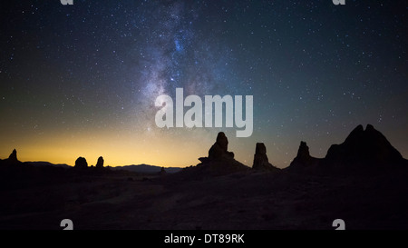 The Milky Way over Trona Pinnacles. Trona, California.