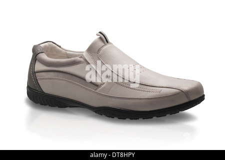 Men casual leather shoe isolated on white background Stock Photo