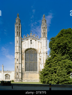 East facade of King's College Chapel Cambridge from King's Parade Stock Photo