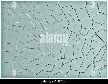 Shattered Glass Over White Background 3d Stock Illustration 490631485