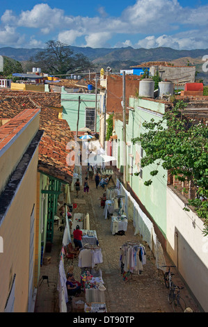 Trinidad street from above, Cuba Stock Photo