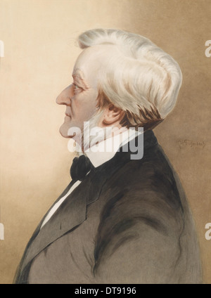 Portrait of the composer Richard Wagner (1813-1883), c. 1913. Artist: Diefenbach, Karl Wilhelm (1851-1913) Stock Photo