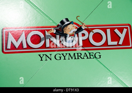 Welsh language version of Monopoly board game. Stock Photo