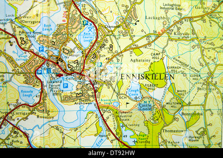 Detail Of Ordnance Survey 150000 Discover Series Map Of Lower Lough Dt92hw 