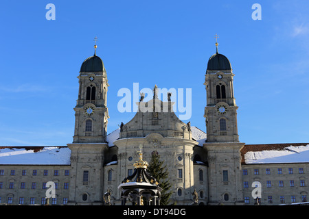 Entrance to the church in Einsiedeln's abbey, Switzerland Stock Photo