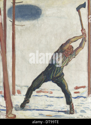 The Woodcutter, 1910. Artist: Hodler, Ferdinand (1853-1918) Stock Photo