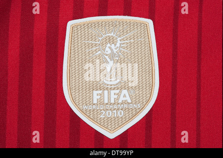 Close up of a FIFA World Champions Badge as seen on the Spanish National team kit Stock Photo