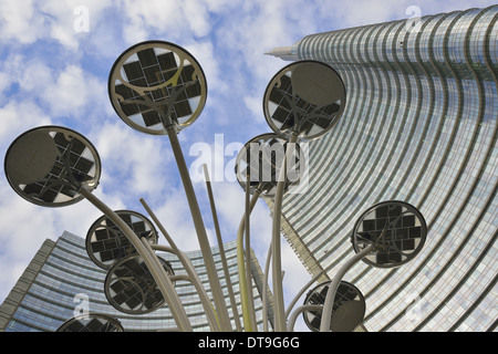 Milan's Piazza Gae Aulenti Modern buildings Stock Photo