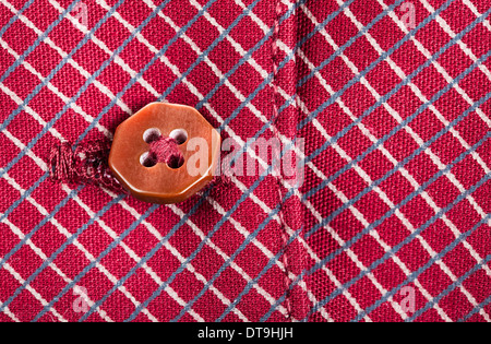 sleeve button macro closeup checkered Stock Photo