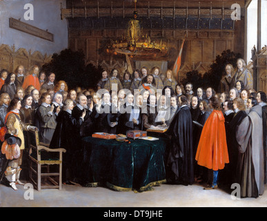The Ratification of the Treaty of Münster, 15 May 1648, 1648. Artist: Ter Borch, Gerard, the Younger (1617-1681) Stock Photo