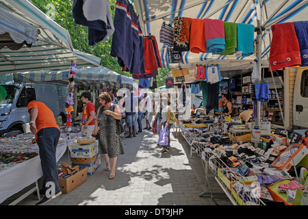 Local Market in Randazzo near Mount Etna , Catania , Sicily , Italy Stock Photo