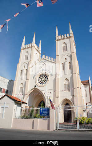 Church of St. Francis Xavier, Malacca, Malaysia Stock Photo