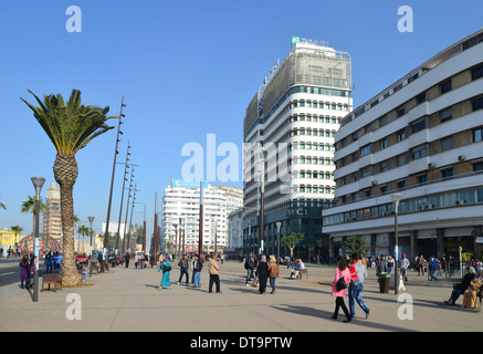 Place des Nations Unies, Casa-Anfa District, Casablanca, Grand Casablanca Region, Kingdom of Morocco Stock Photo