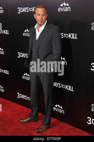 Los Angeles, California, USA. 12th Feb, 2014. Kevin Costner attending the Los Angeles Premiere of '' 3 Days To Kill''.held at the Arclight Theater in Hollywood, California on February 12, 2014. 2014 Credit:  D. Long/Globe Photos/ZUMAPRESS.com/Alamy Live News Stock Photo