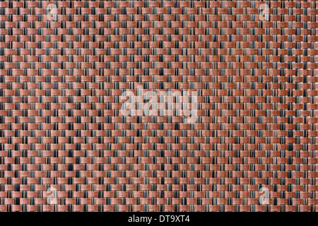 Closeup brown and black synthetic braid texture. Stock Photo