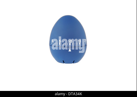 Blue Egg Timer For Boiled Eggs 10 minutes Countdown Stock Photo