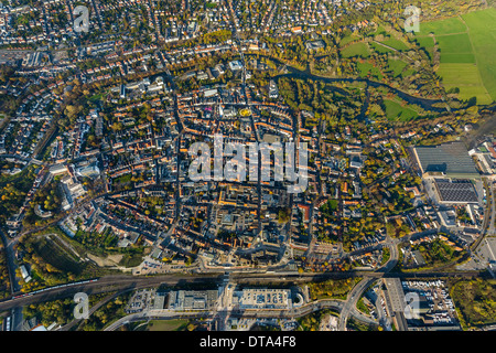 View over the historic town centre of Lippstadt with St. Mary's Church, city layout, Lippstadt, Soester Boerde, Soest district,