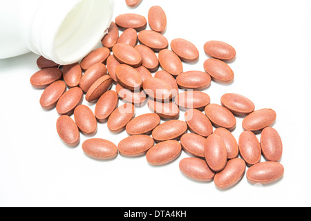 Medicine Pills on white background Stock Photo