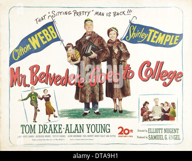 MOVIE POSTER MR. BELVEDERE GOES TO COLLEGE (1949) Stock Photo