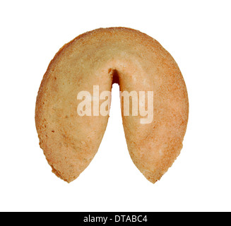 Chinese fortune cookie isolated against a white background Stock Photo