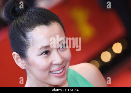 Berlin, Germany. 13th Feb, 2013. Actress Yu Nan arrives on the red carpet for the premiere of the movie 'No Man's Land' at the 64th Berlinale International Film Festival in Berlin, Germany, on Feb. 13, 2013. Credit:  Zhang Fan/Xinhua/Alamy Live News Stock Photo