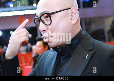 Berlin, Germany. 13th Feb, 2013. Actor Xu Zheng arrives on the red carpet for the premiere of the movie 'No Man's Land' at the 64th Berlinale International Film Festival in Berlin, Germany, on Feb. 13, 2013. Credit:  Zhang Fan/Xinhua/Alamy Live News Stock Photo