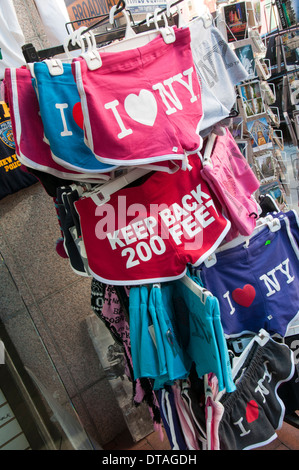 Souvenirs for sale at a store in Manhattan New York City, USA Stock Photo