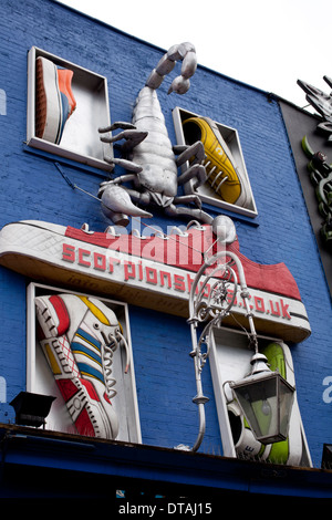 Shoes store in High street in Camden, London, Uk Stock Photo