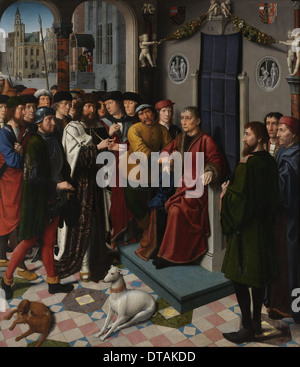 The Judgment of Cambyses (left panel), 1498. Artist: David, Gerard (ca. 1460-1523) Stock Photo