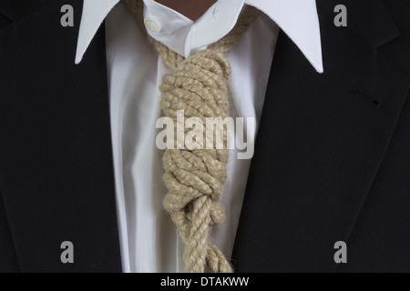 businessman with rope hanging around his neck Stock Photo: 16324728 - Alamy