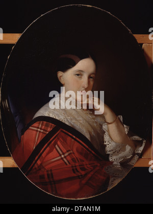 Portrait of Grand Duchess Maria Alexandrovna (1824-1880), future Empress of Russia. Artist: Makarov, Ivan Kosmich (1822-1897) Stock Photo