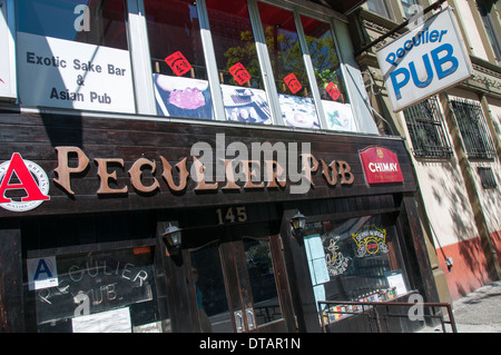 Peculier Pub, in Greenwich Village Manhattan New York City, USA Stock Photo