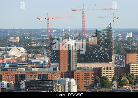 Hamburg, Germany, the Elbe Philharmonic Hall under construction