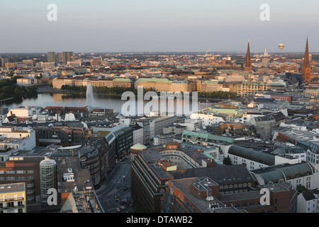 Hamburg, Germany, overlooking the Inner Alster Stock Photo