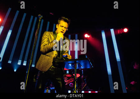 Texas, USA. 12th Feb, 2014. Brendon Urie performs with his band Panic! at the Disco in concert at Emo's on February 12, 2014 in Austin, Texas - USA. Credit:  Manuel Nauta/NurPhoto/ZUMAPRESS.com/Alamy Live News Stock Photo