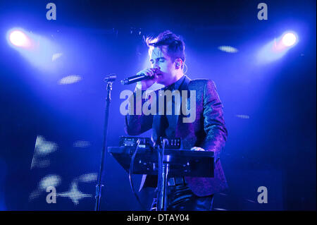 Texas, USA. 12th Feb, 2014. Brendon Urie performs with his band Panic! at the Disco in concert at Emo's on February 12, 2014 in Austin, Texas - USA. Credit:  Manuel Nauta/NurPhoto/ZUMAPRESS.com/Alamy Live News Stock Photo