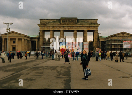 Berlin, Germany, people in front of the Brandenburg Gate Stock Photo